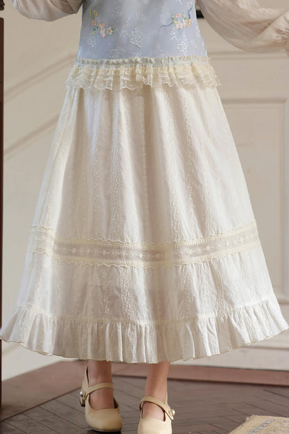 Pure Cotton High Waist Skirt