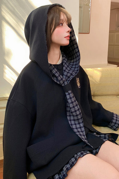 Tribal Patchwork Hooded Jacket