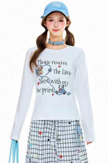 Animal Design Letter Top