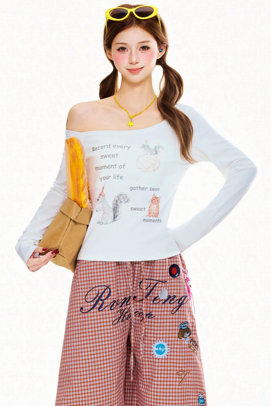 Retro One Shoulder Top