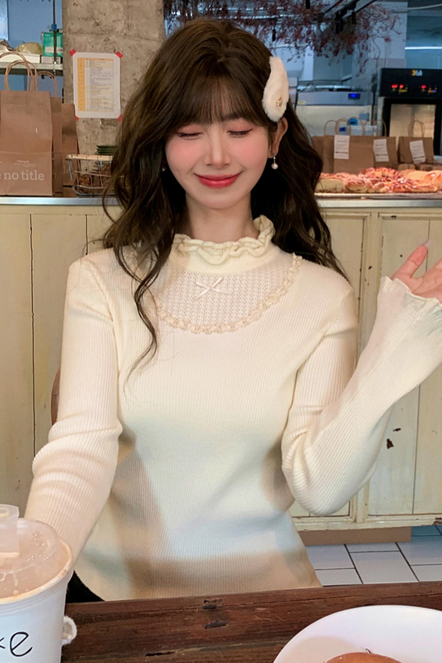 レーストリムリボントップス