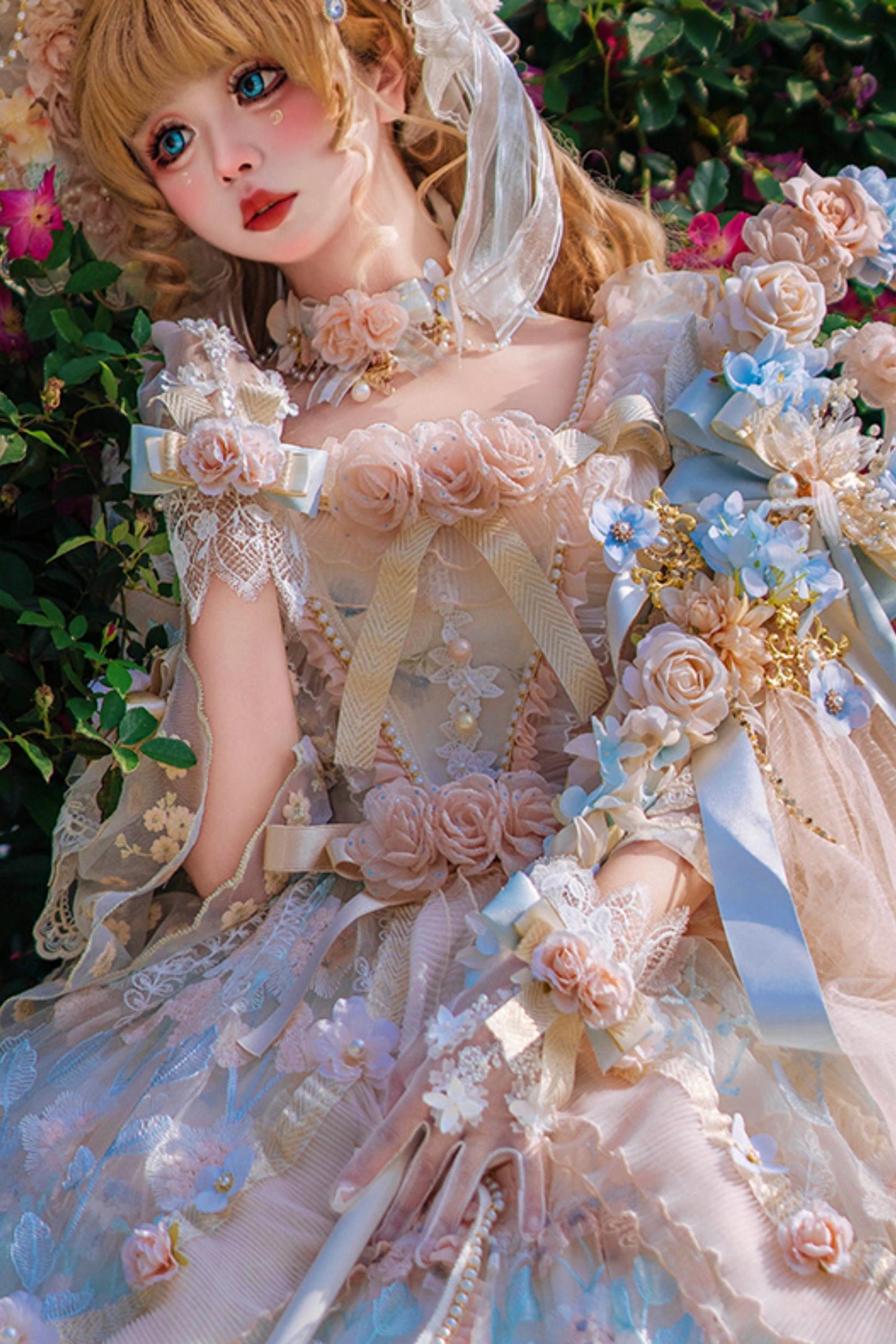 Floral Bridal Handmade Headdress Accessory Setup