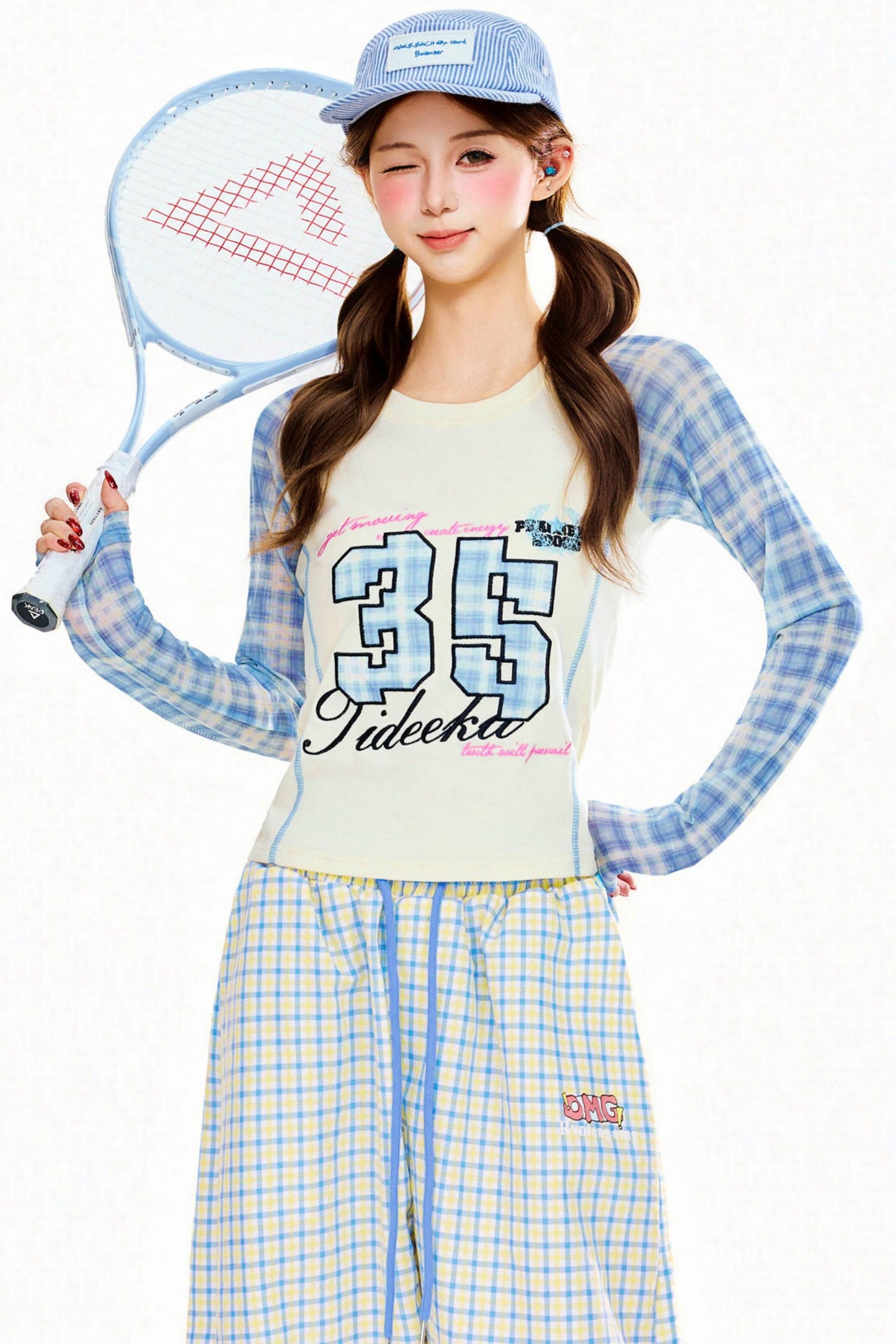 Plaid Patchwork Long Sleeve Top