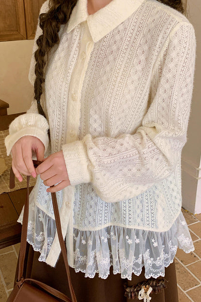 Mori Lace Patchwork Blouse