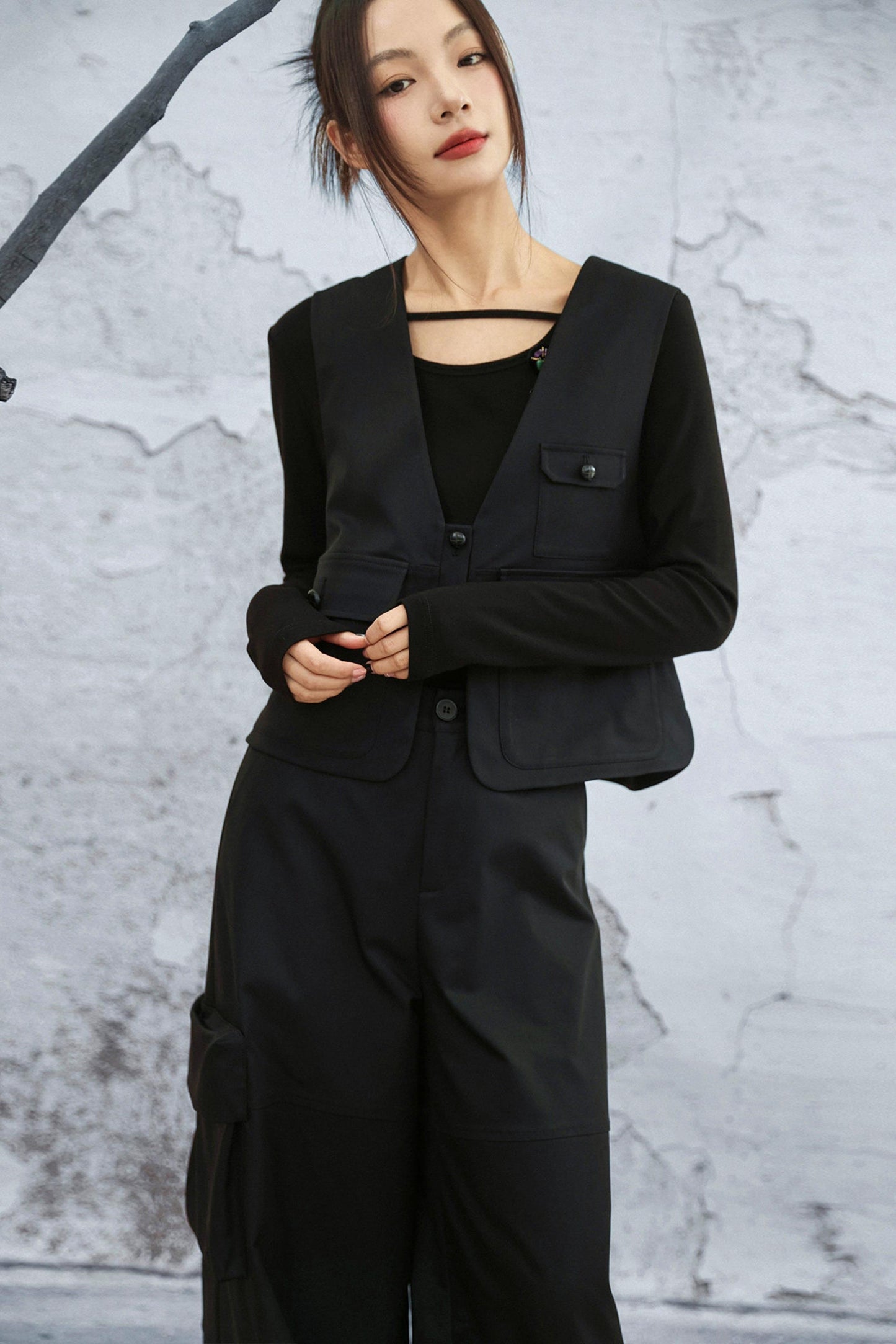 モードマルチポケットVネックベスト