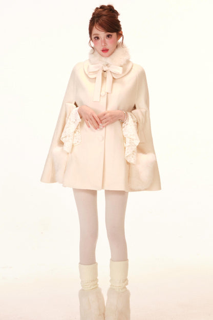 キルティッドケープコート