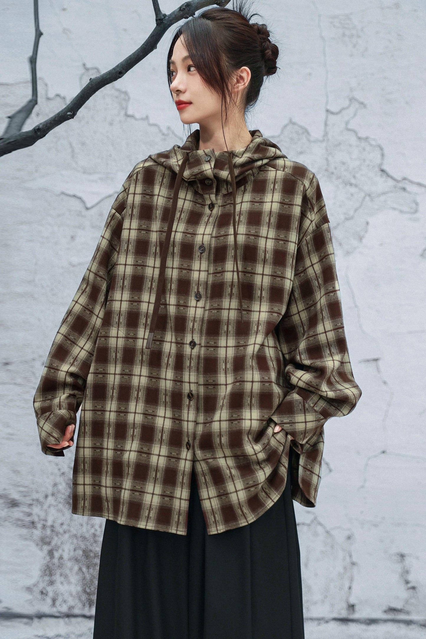 モードフードチェックトップス