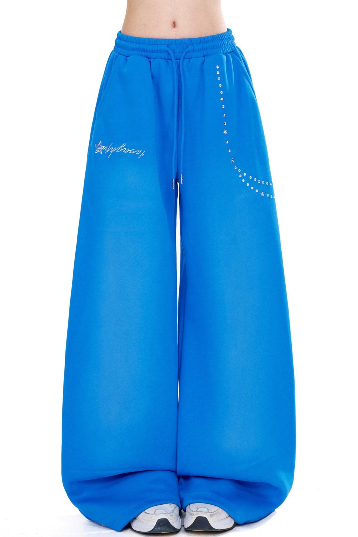 Star Rhinestone Wide Leg Pants