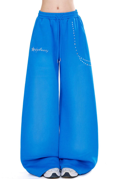Star Rhinestone Wide Leg Pants