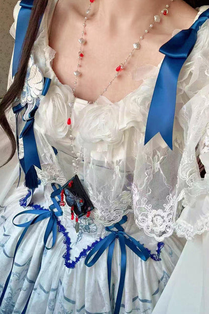 Blue and White Porcelain Lolita Dress