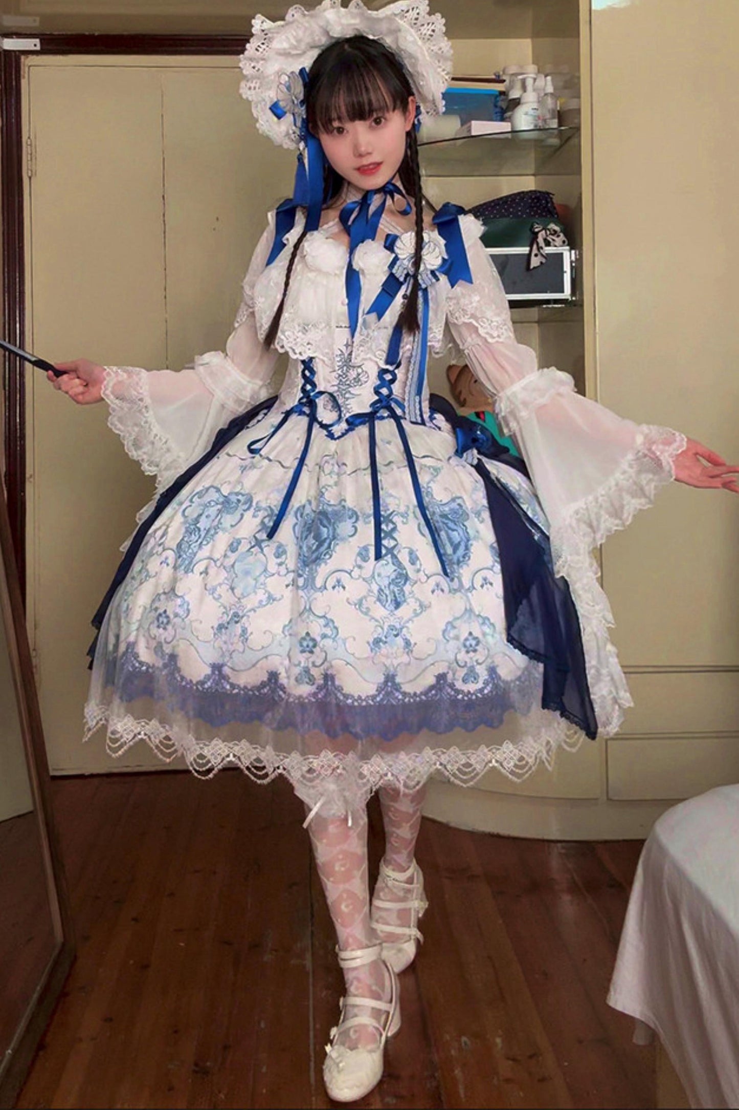 Blue and White Porcelain Lolita Dress