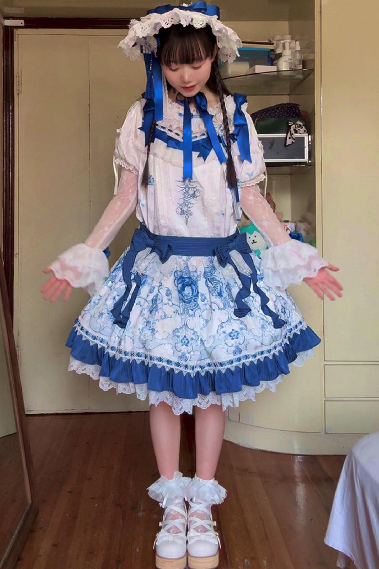 Blue and White Porcelain Lolita Dress