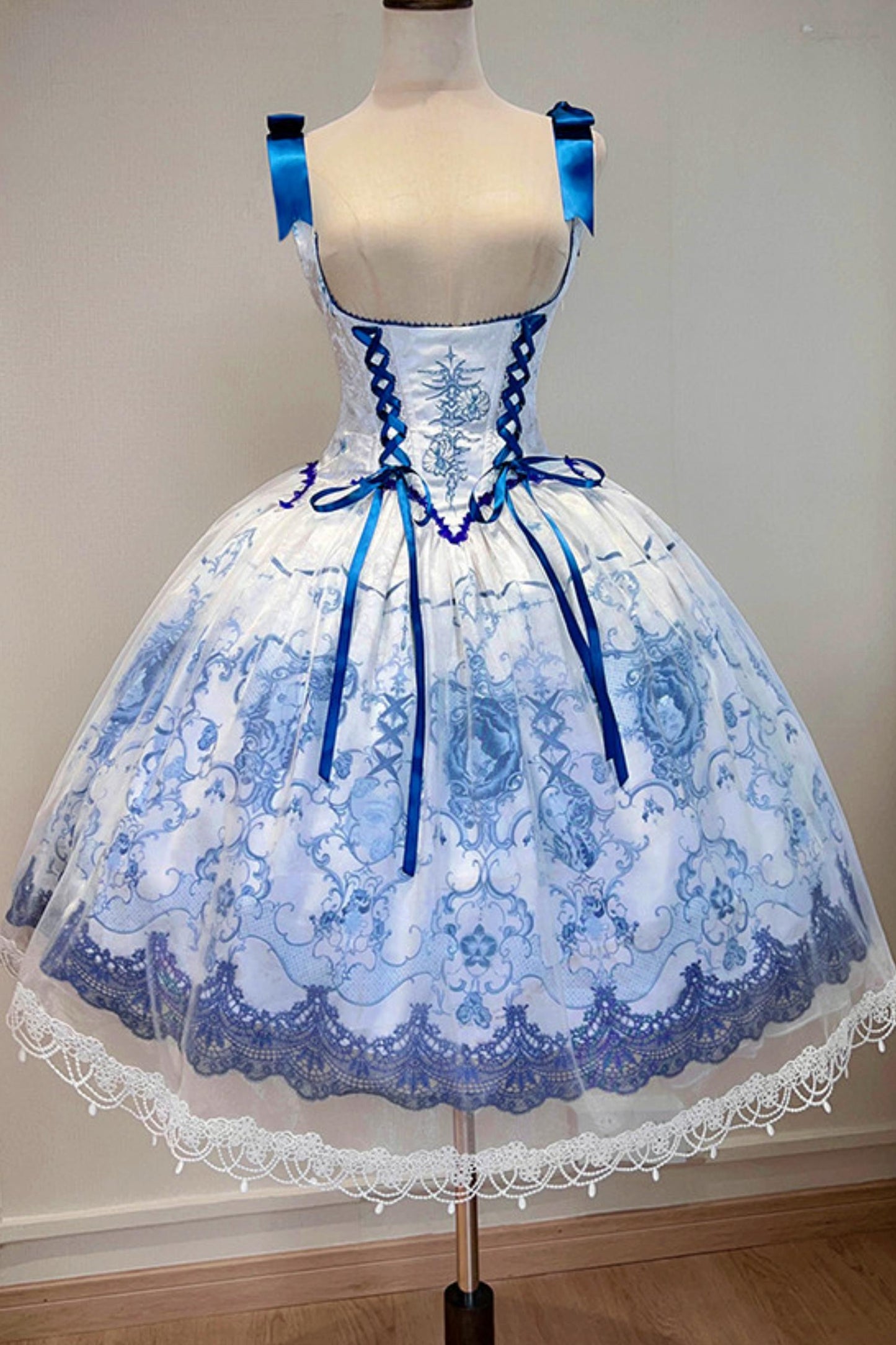 Blue and White Porcelain Lolita Dress