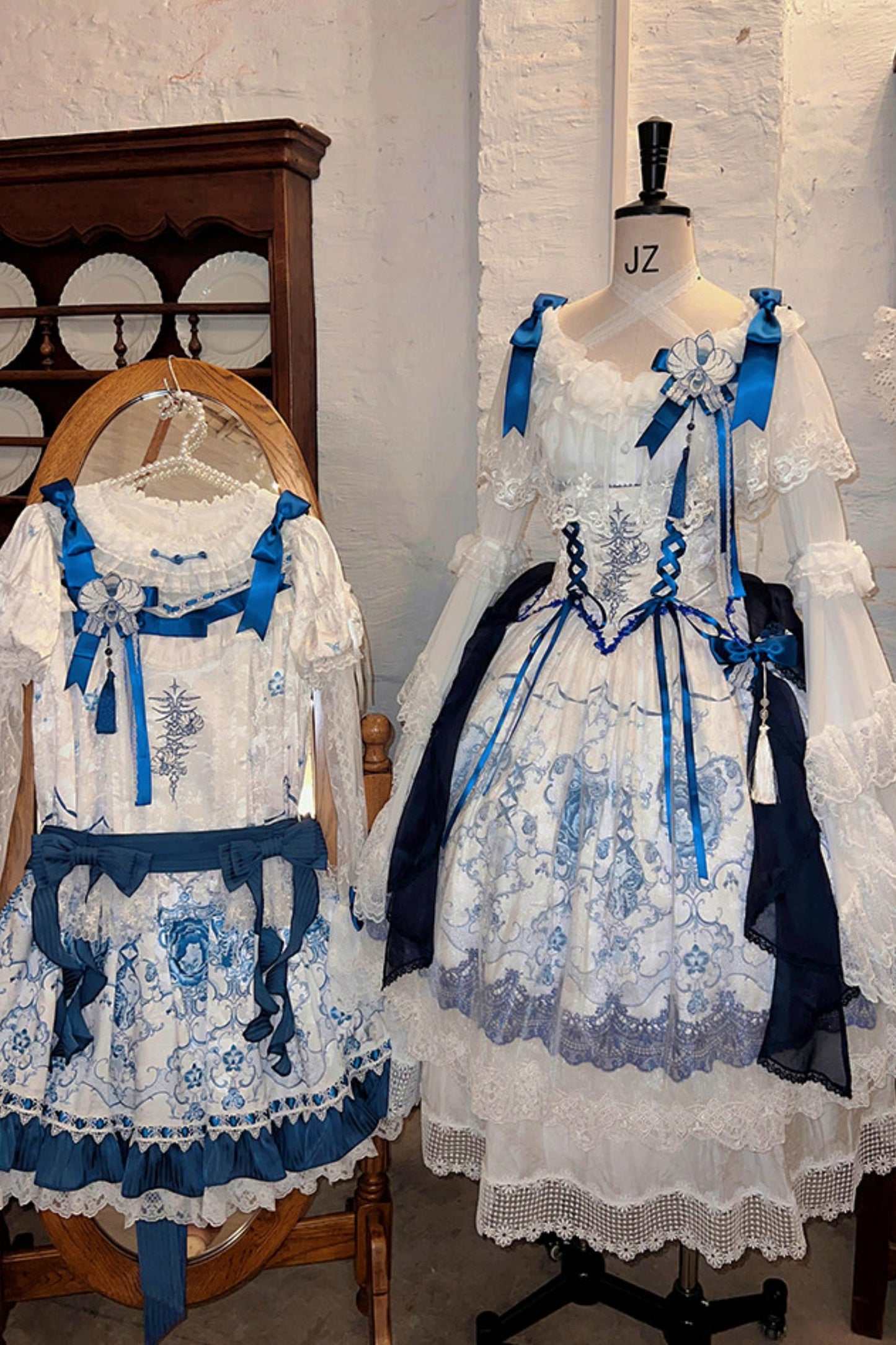 Blue and White Porcelain Lolita Dress