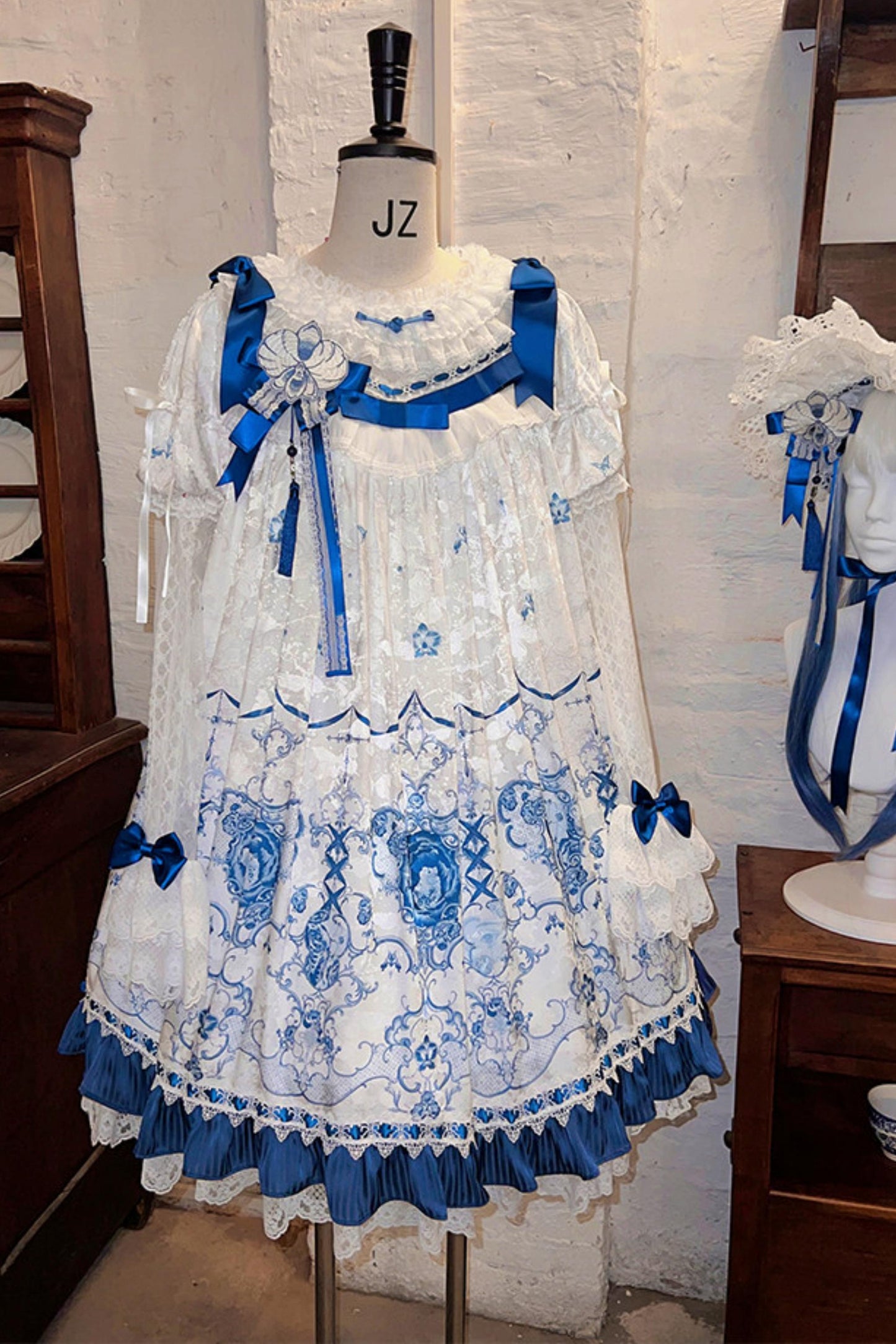 Blue and White Porcelain Lolita Dress