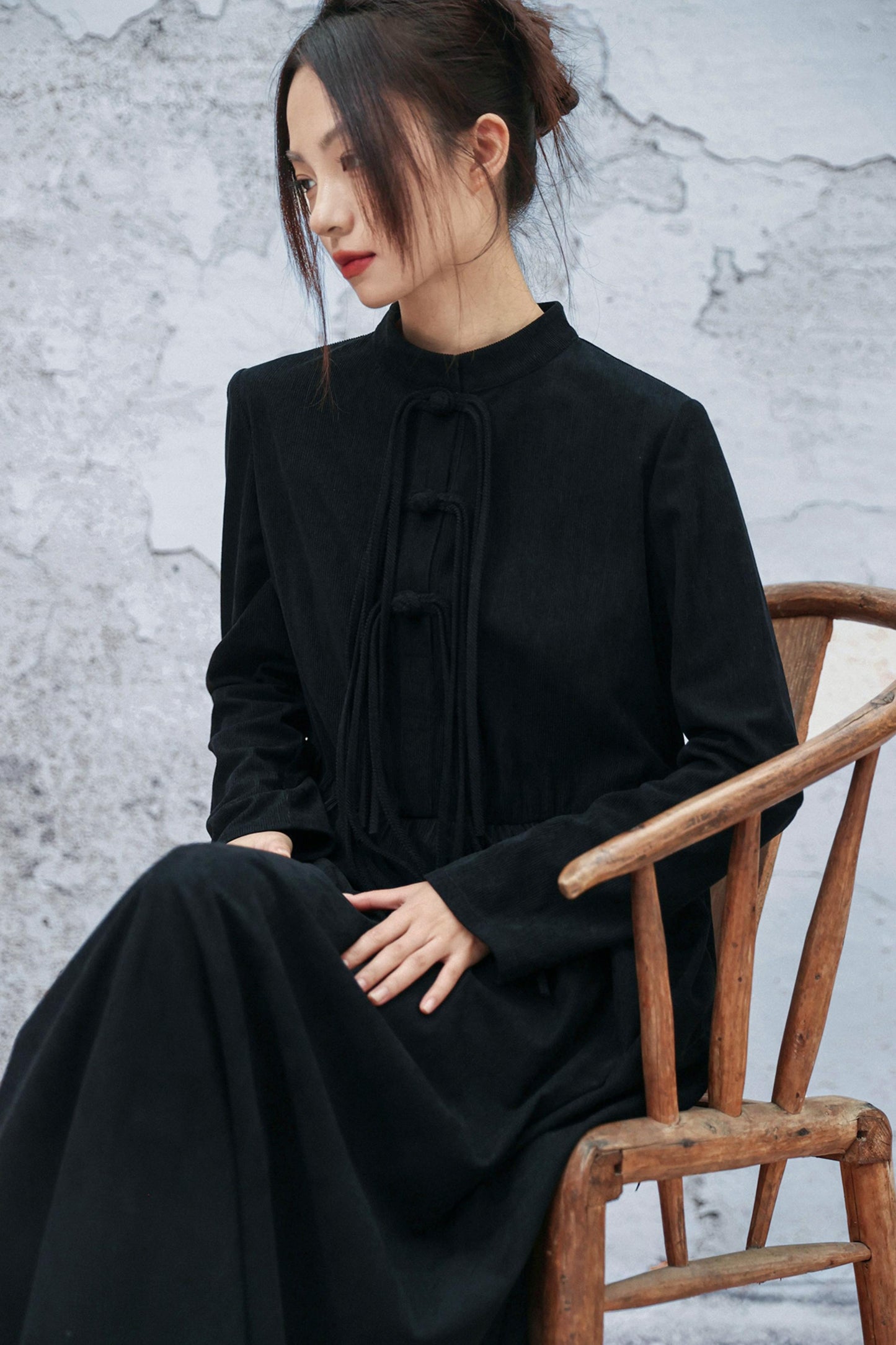 レトロコーデュロイチョンシャンドレス