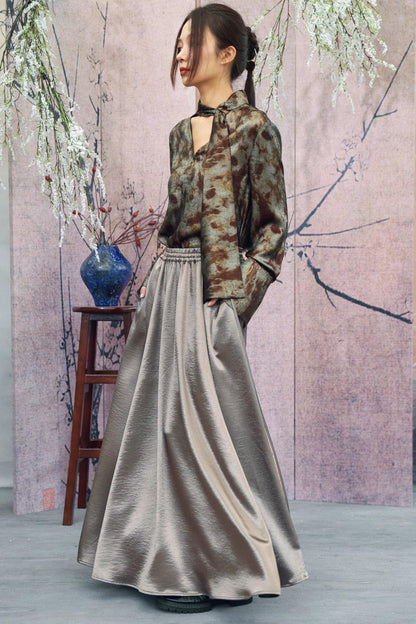 Elegant Satin Skirt