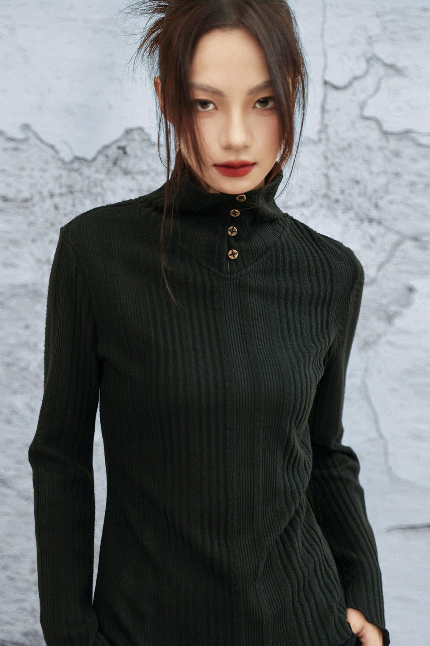 トゥーウェイカラーニットトップ