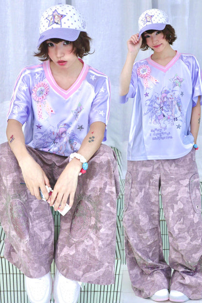 Pantalon large camouflage ange