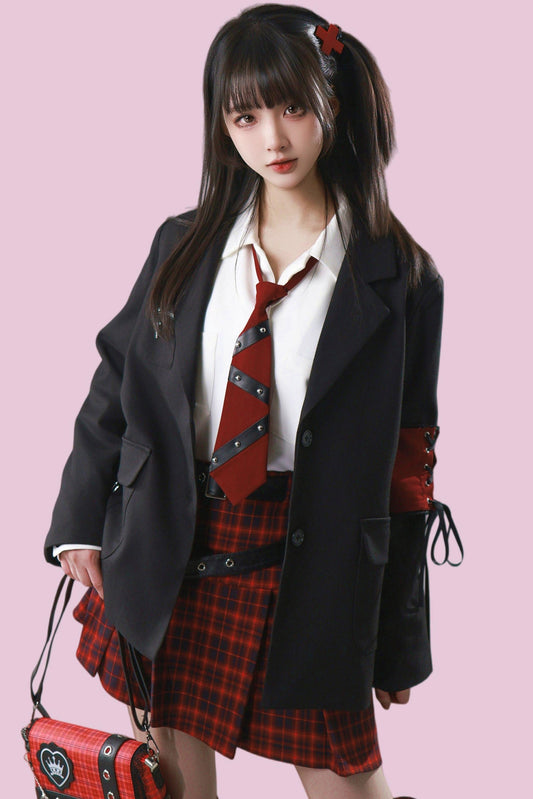 コントラスティングスリムフィットジャケット