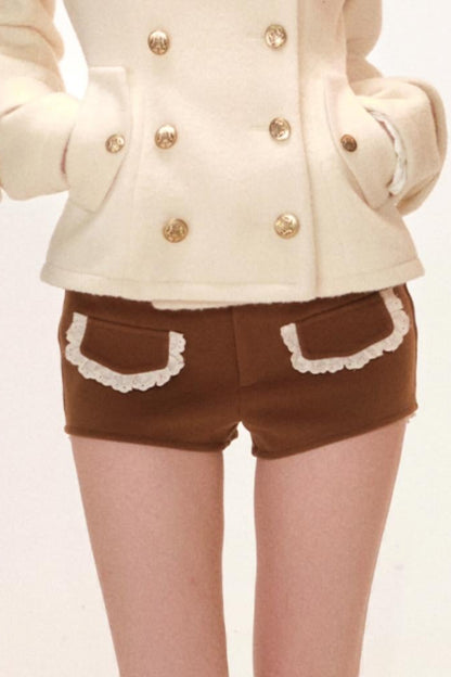 Velvet Chanson Woolen Coat Set