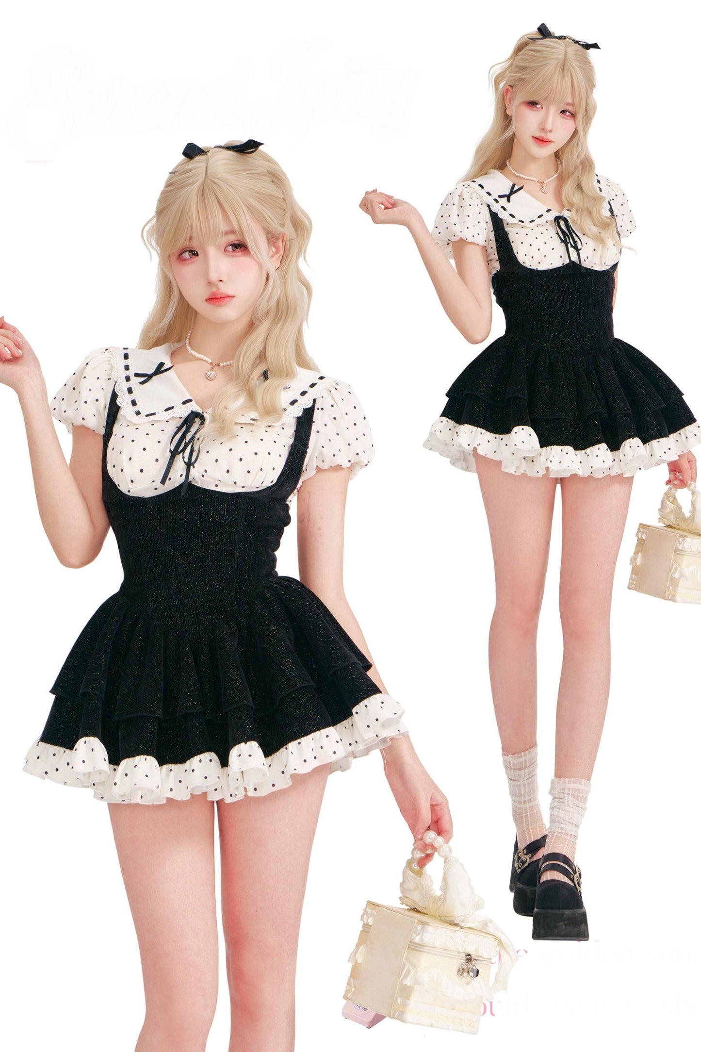 Polka Dot French Girly Set
