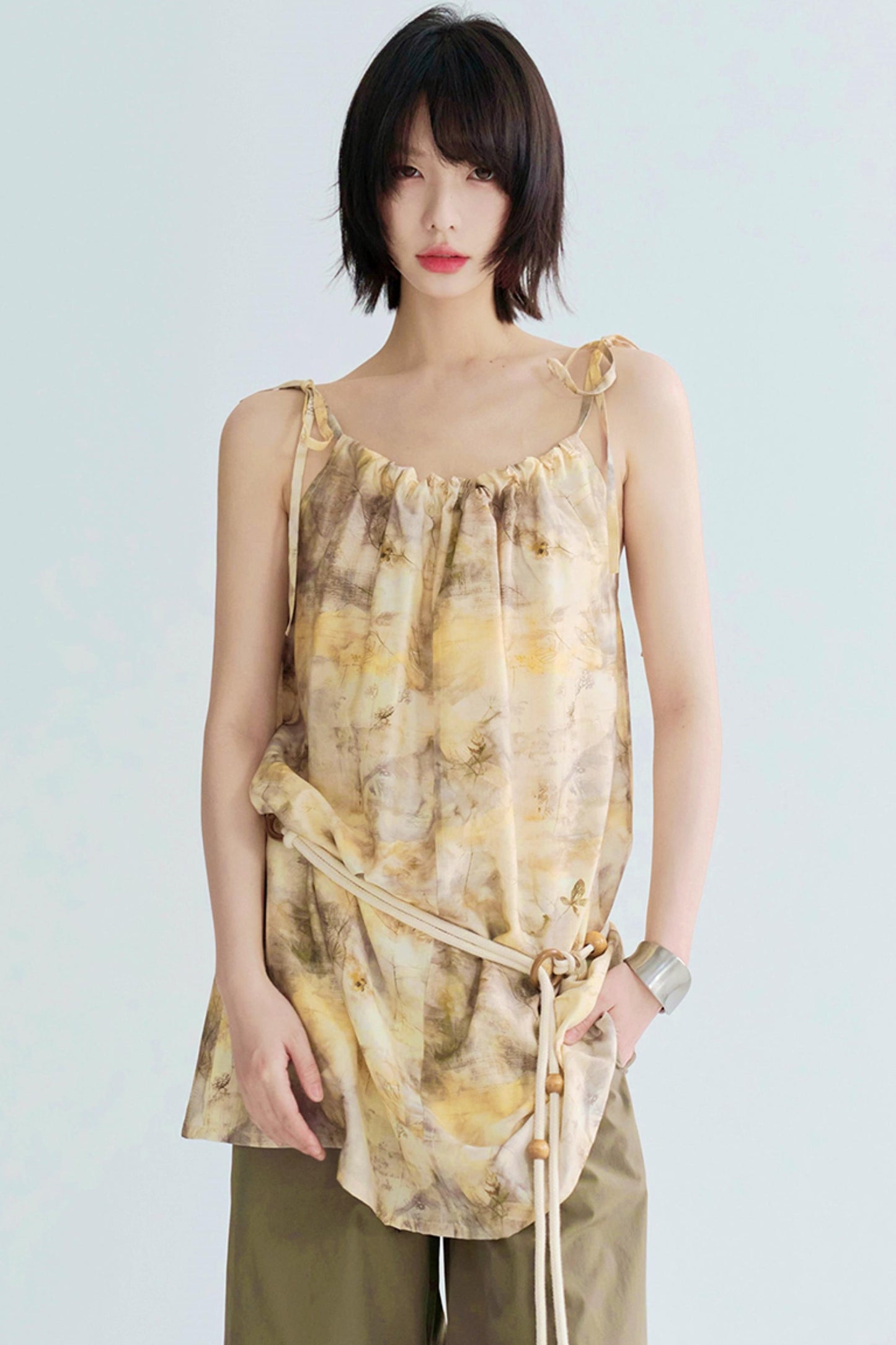 Tie-dye Butterfly Print Camisole