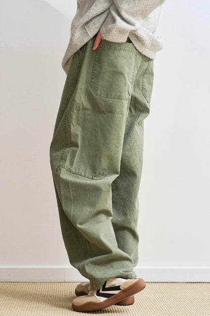 ミニマルソリッドストレートレッグパンツ