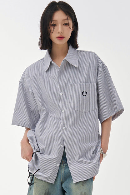 Mode Loose Striped Shirt