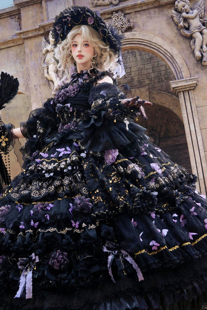 Abito lolita da principessa Farfalla di mezzanotte