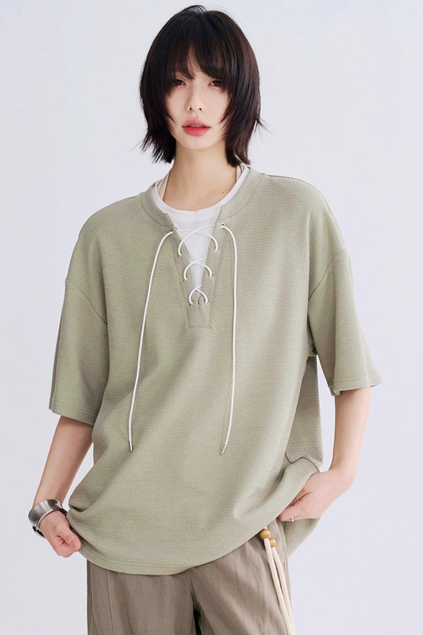 Gravity Faux Two Piece Contrast T-Shirt