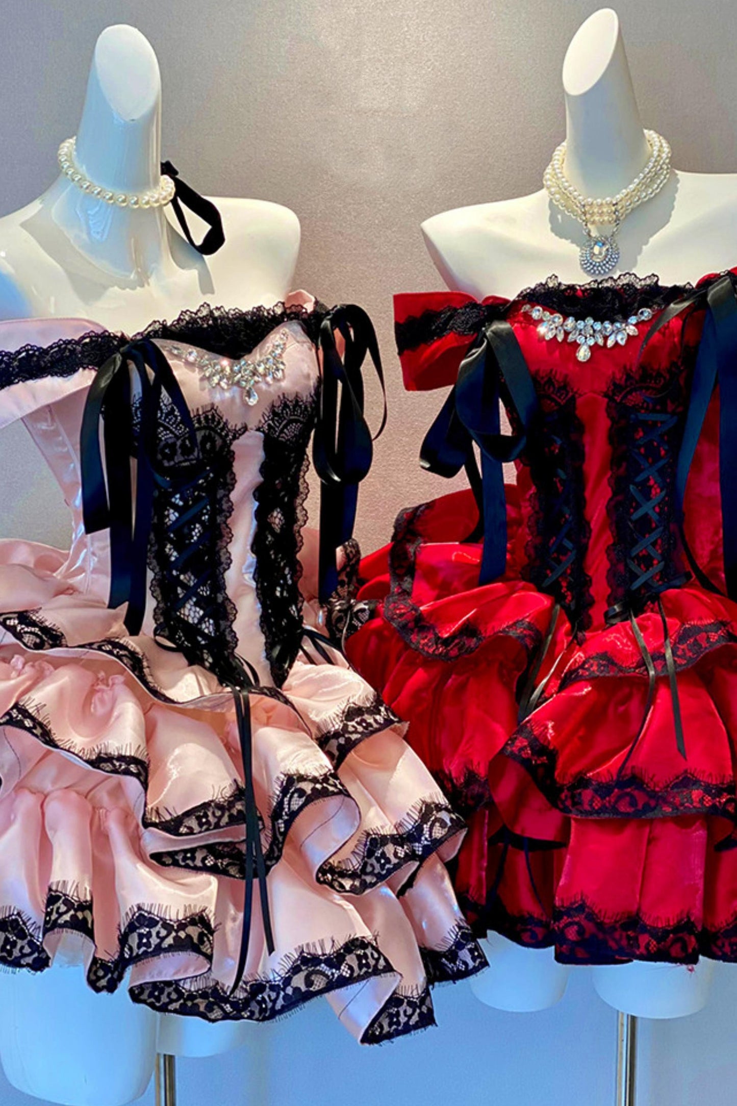 [Pre-order Item] Romantic Lace Mini Lolita Dress + Ribbon Train