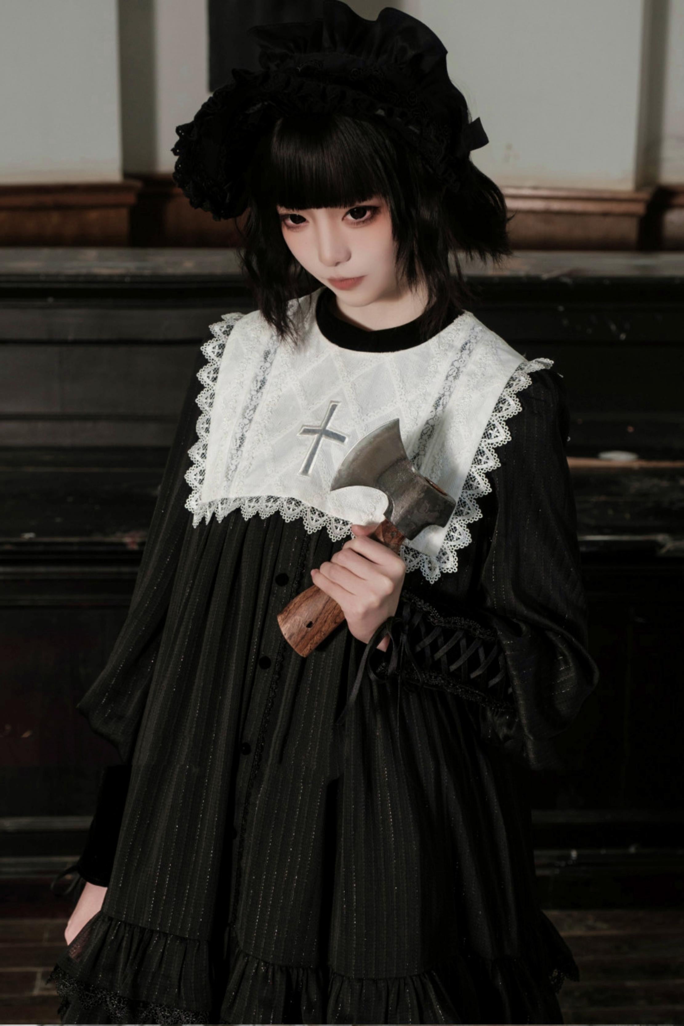 Belchic ホワイト ゴスロリ ドレス 予約商品】ゴシックホワイトナイトドレス+アクセサリー – Belchic