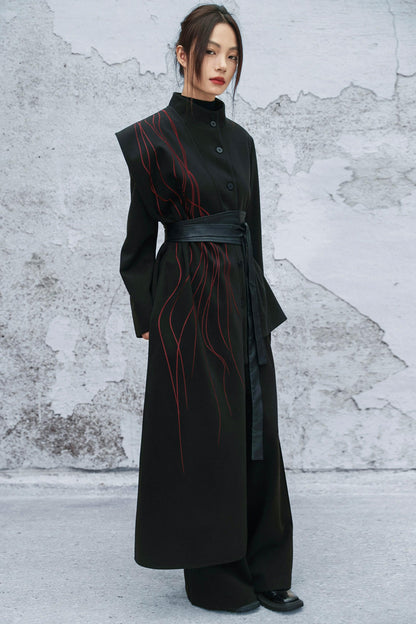 アシメトリカルパッチワークブレザー