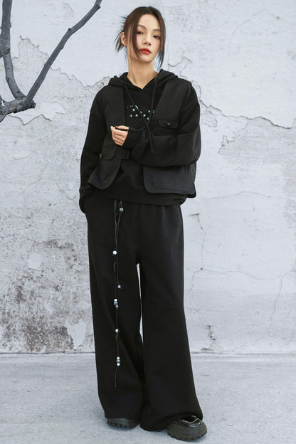 モードルーズワイドレッグパンツ