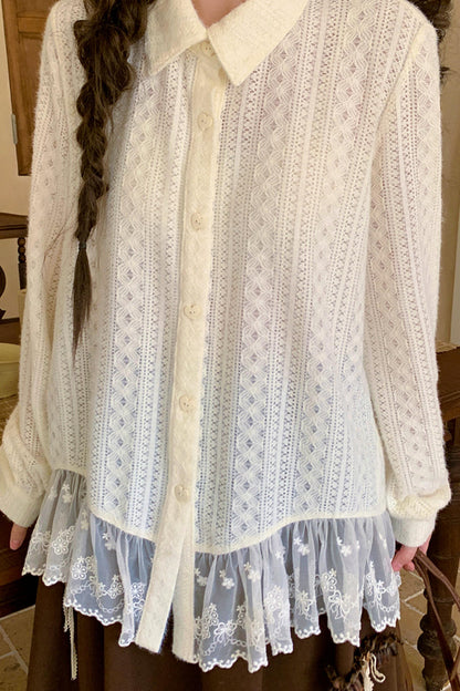Mori Lace Patchwork Blouse