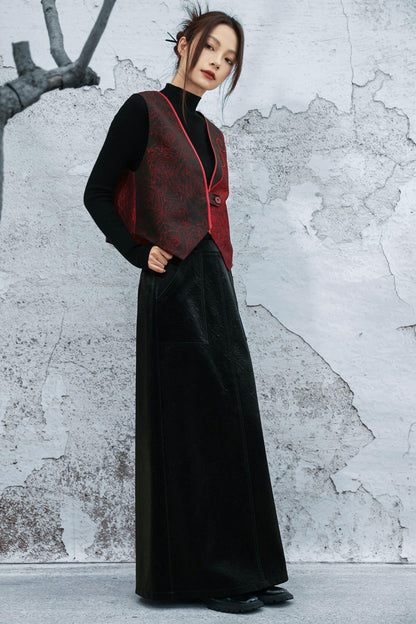 レトロローズジャカードベスト