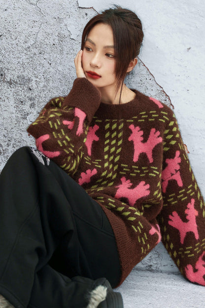 Colorblocked Alpacaswetter