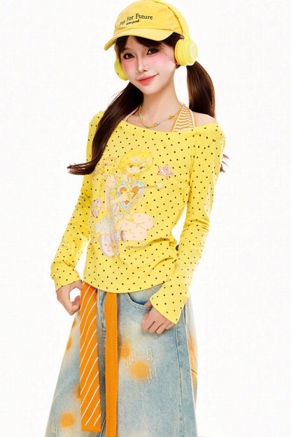 Anime Polka Dot Halter Top