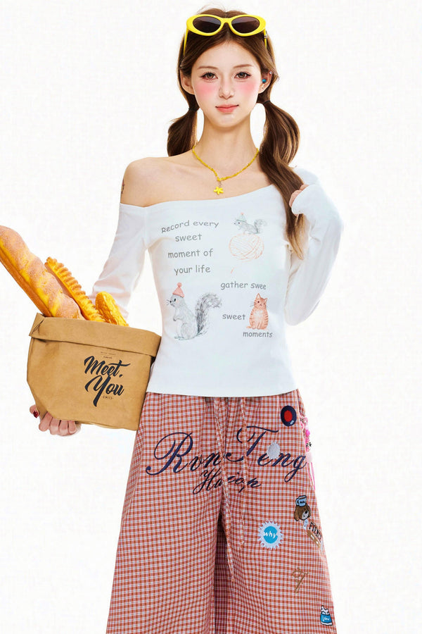 Retro One Shoulder Top