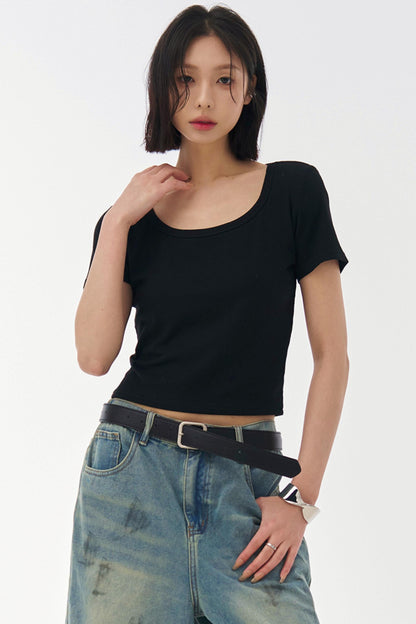 Slim Fit U-Neck T-Shirt
