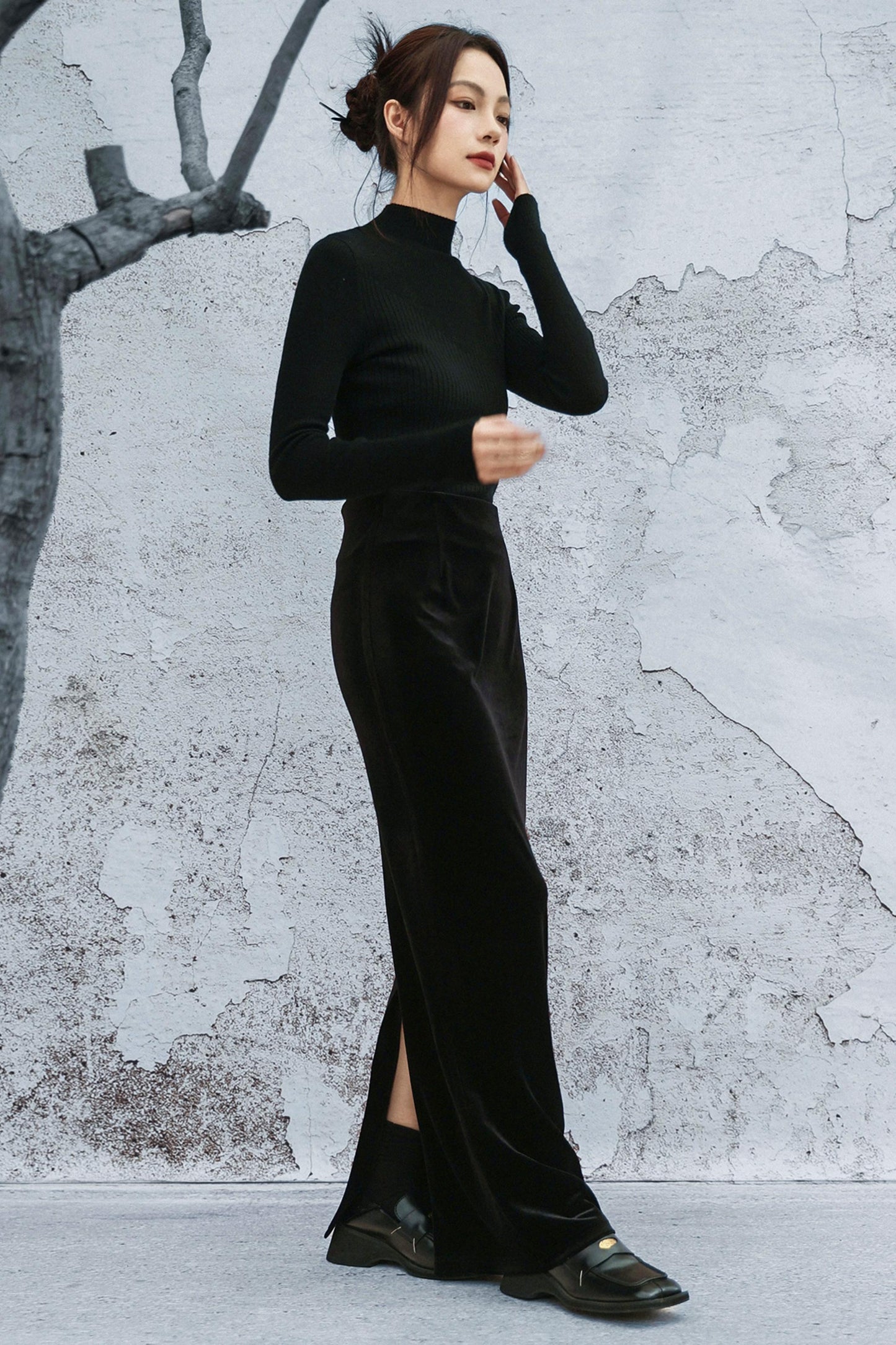 ベルベットフィッシュテイルスカート