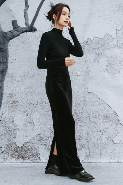 ベルベットフィッシュテイルスカート