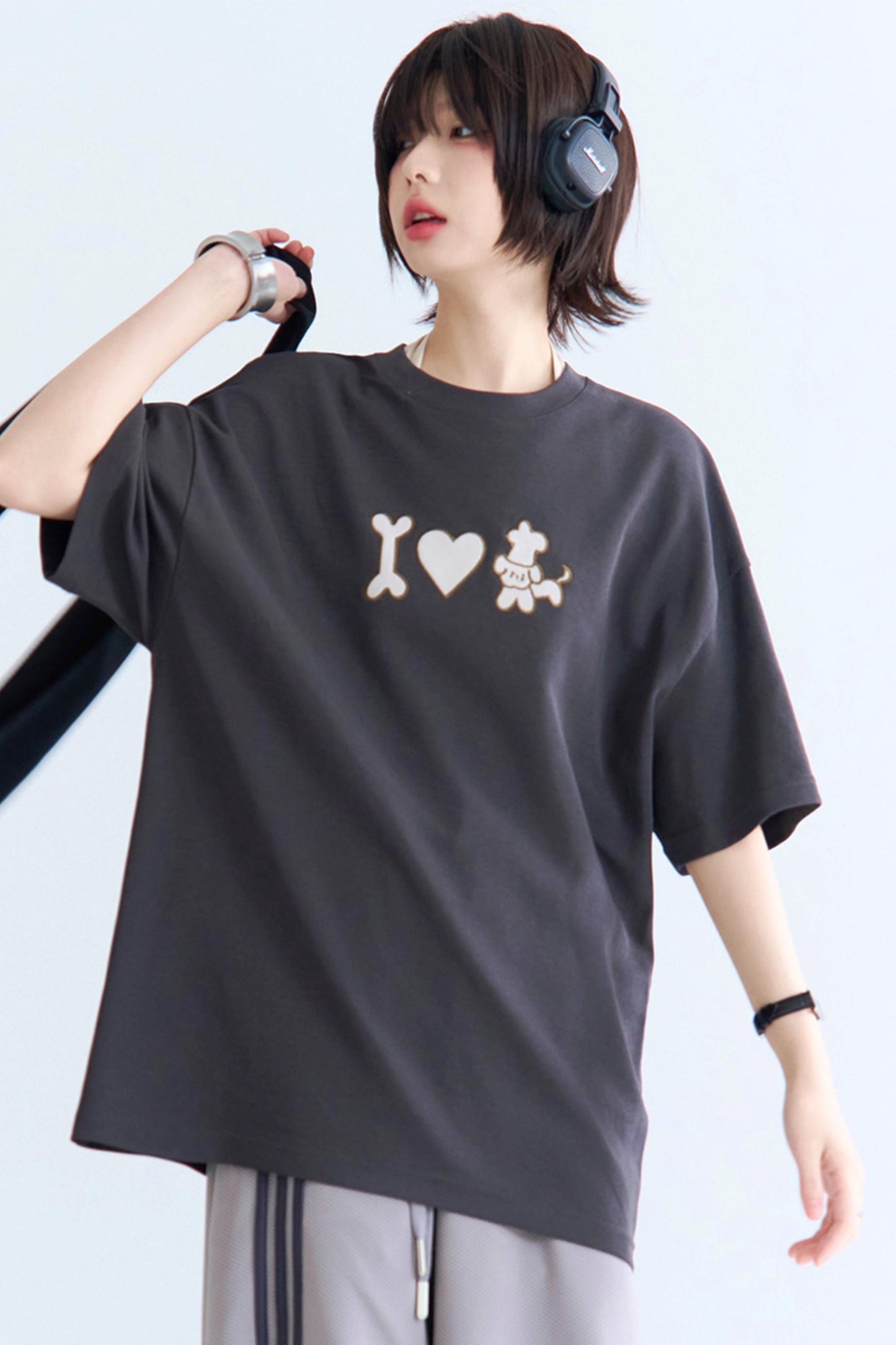 Embroidered Papi Crew Neck T-Shirt