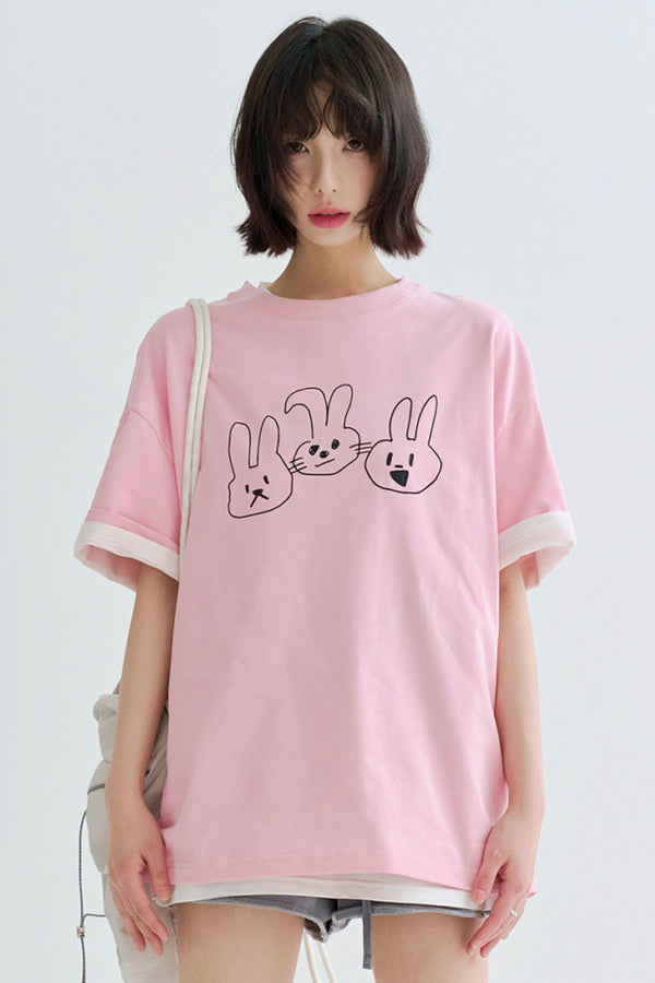 Draw Print Sweet T-Shirt