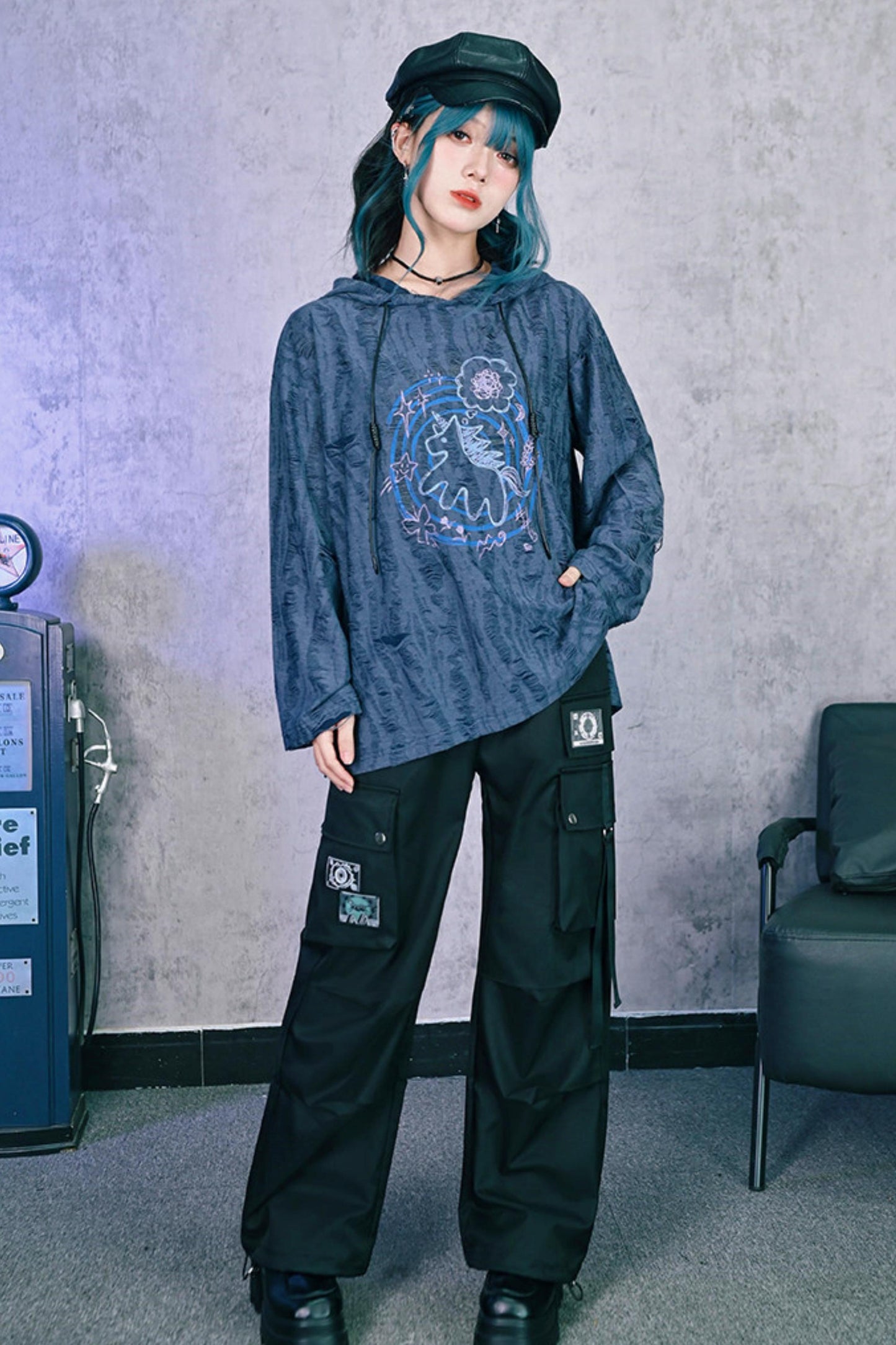 포니 스타 하트 티드 탑