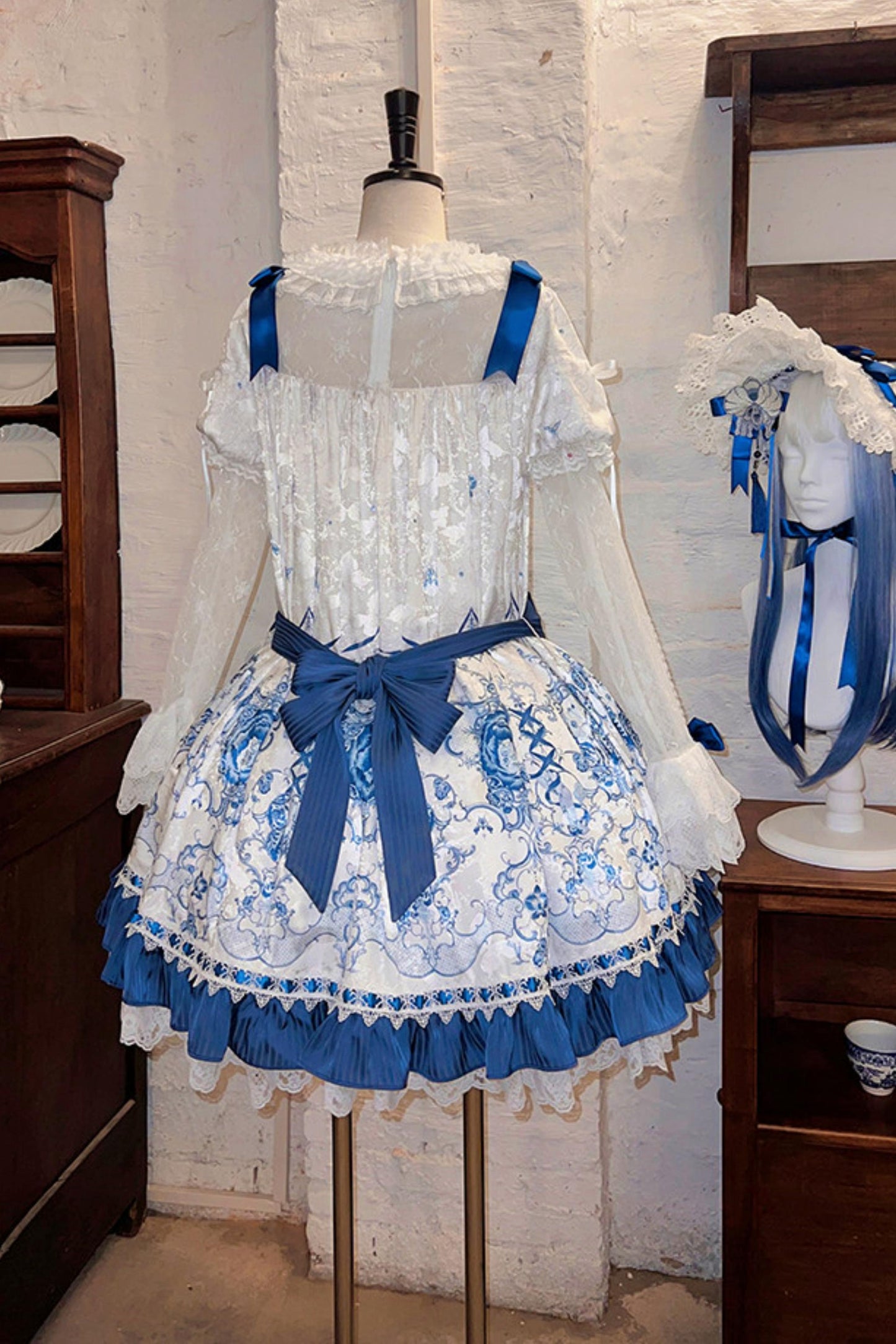 Blue and White Porcelain Lolita Dress