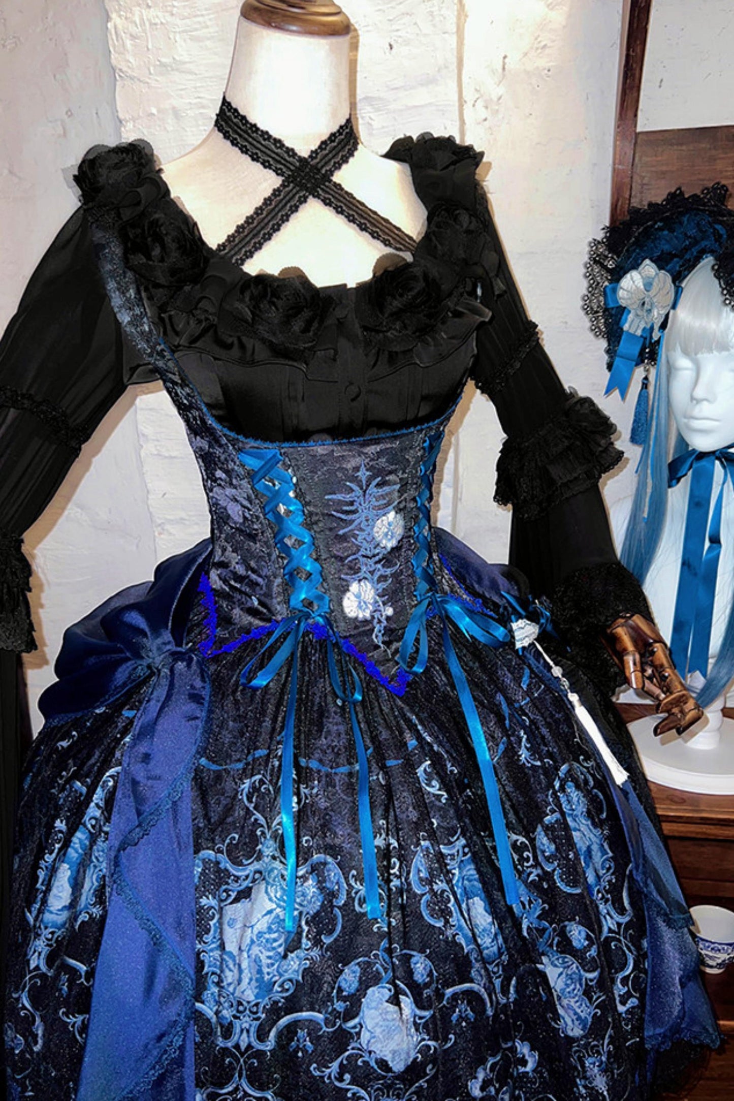 Blue and White Porcelain Lolita Dress