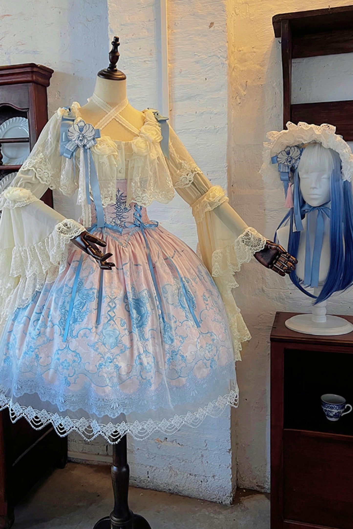 Blue and White Porcelain Lolita Dress