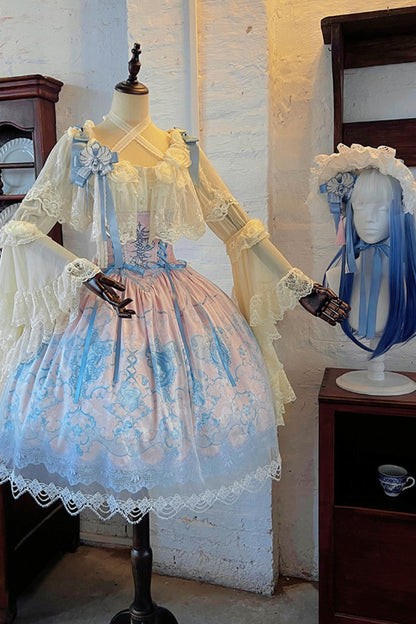 Blue and White Porcelain Lolita Dress